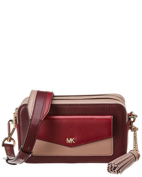 michael michael kors small tri color leather camera bag|Michael Kors camera bag sale.